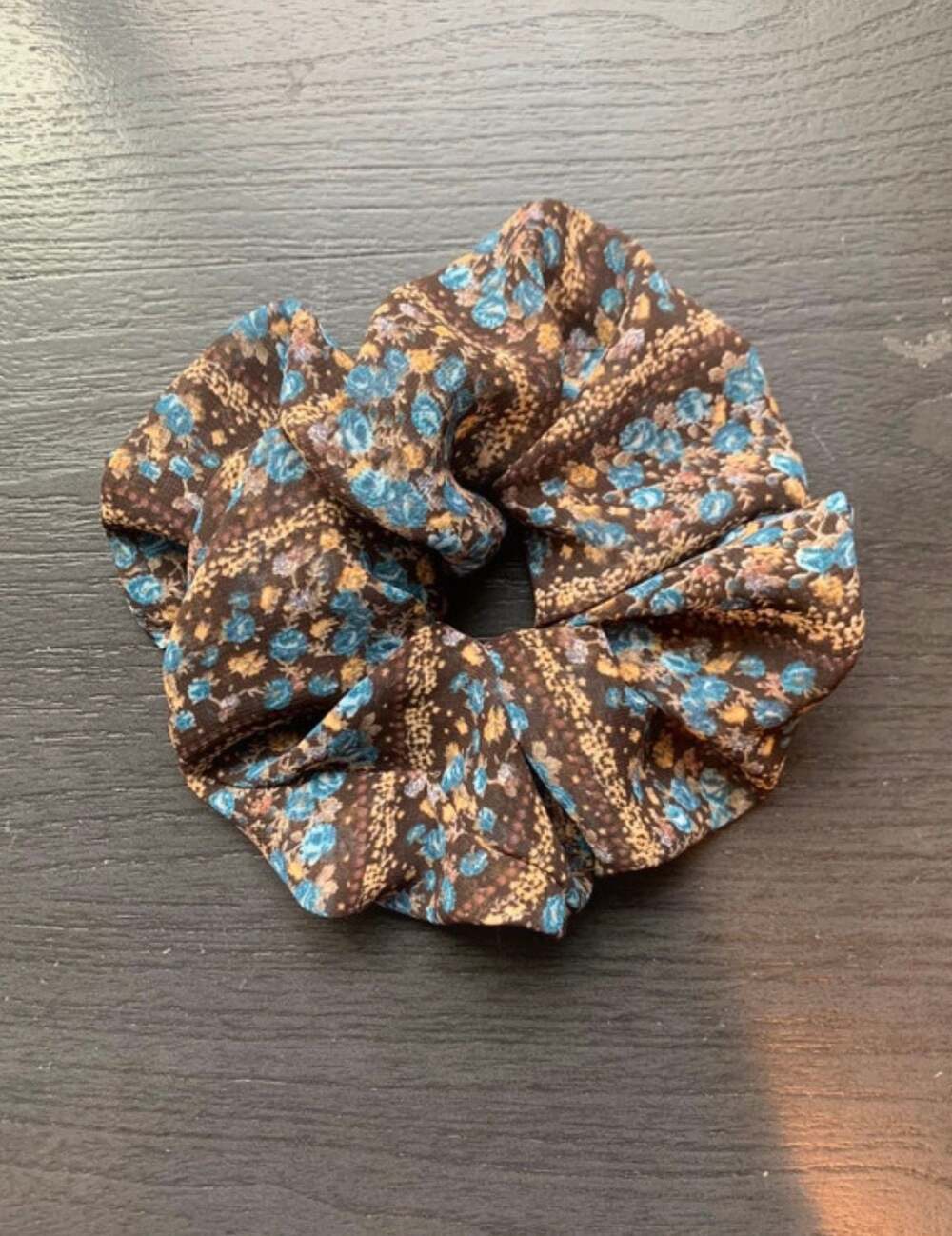 Kaxi Floral Print Chiffon Oversized Scrunchie